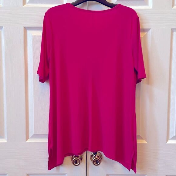 PINK SHORT SLEEVE HIGH LOW TOP SIZE XL BY EAST 5th - Picture 5 of 5